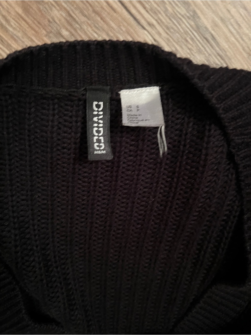 Divided Black Ribbed Knit Cardigan - Picture 2 of 2